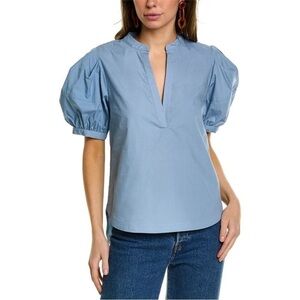 60. JOIE Clareley Cotton Top - Fded Denim